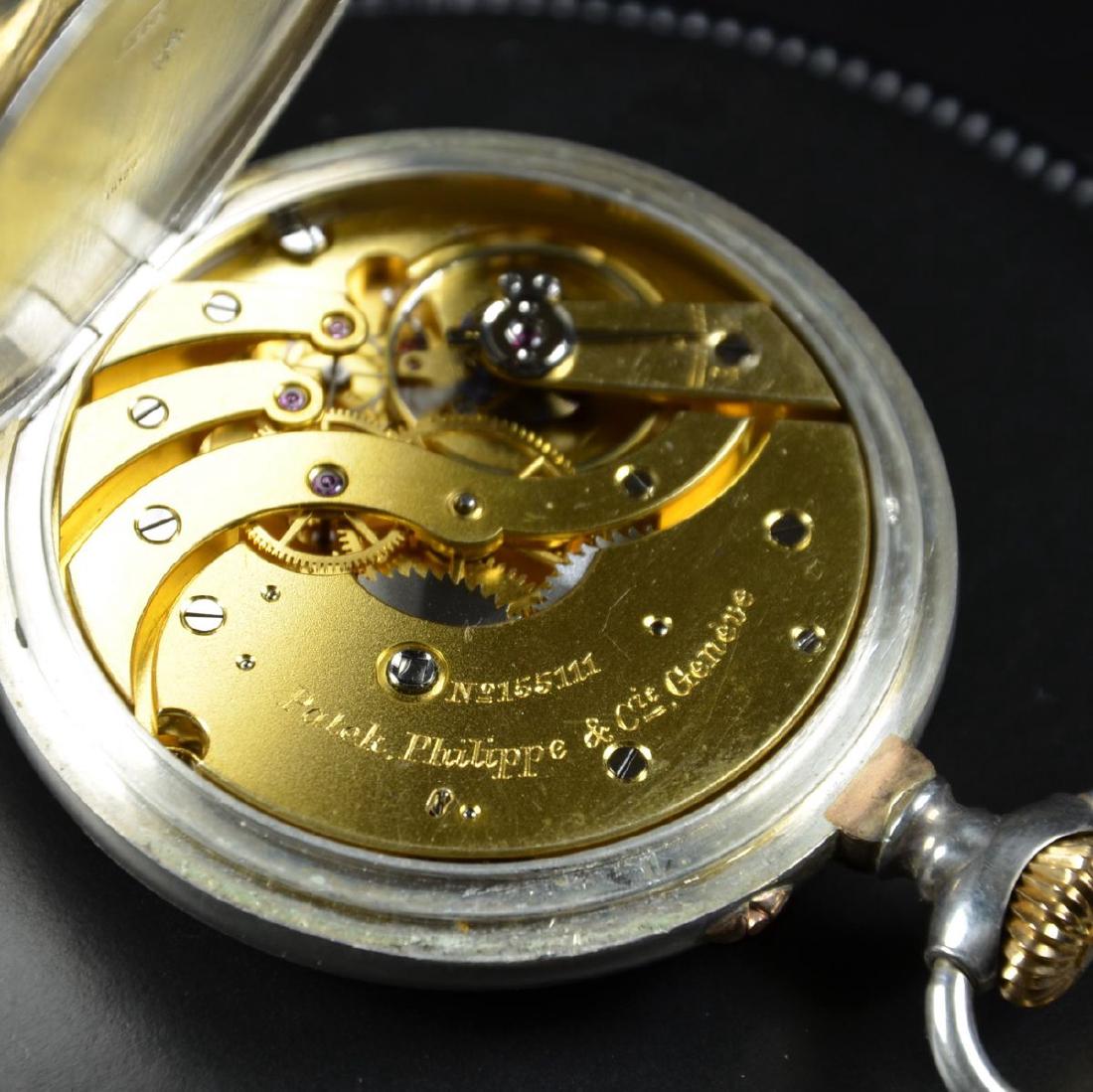 Silver and gold pocket watch PATEK PHILIPPE Enameled (1 of 3)