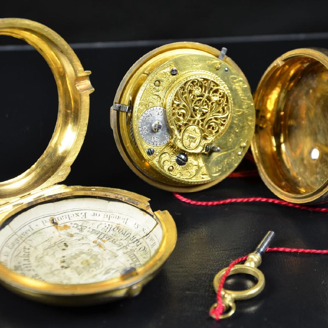 Pocket watch with double case. Gilded. Signed Smith & (1 of 2)