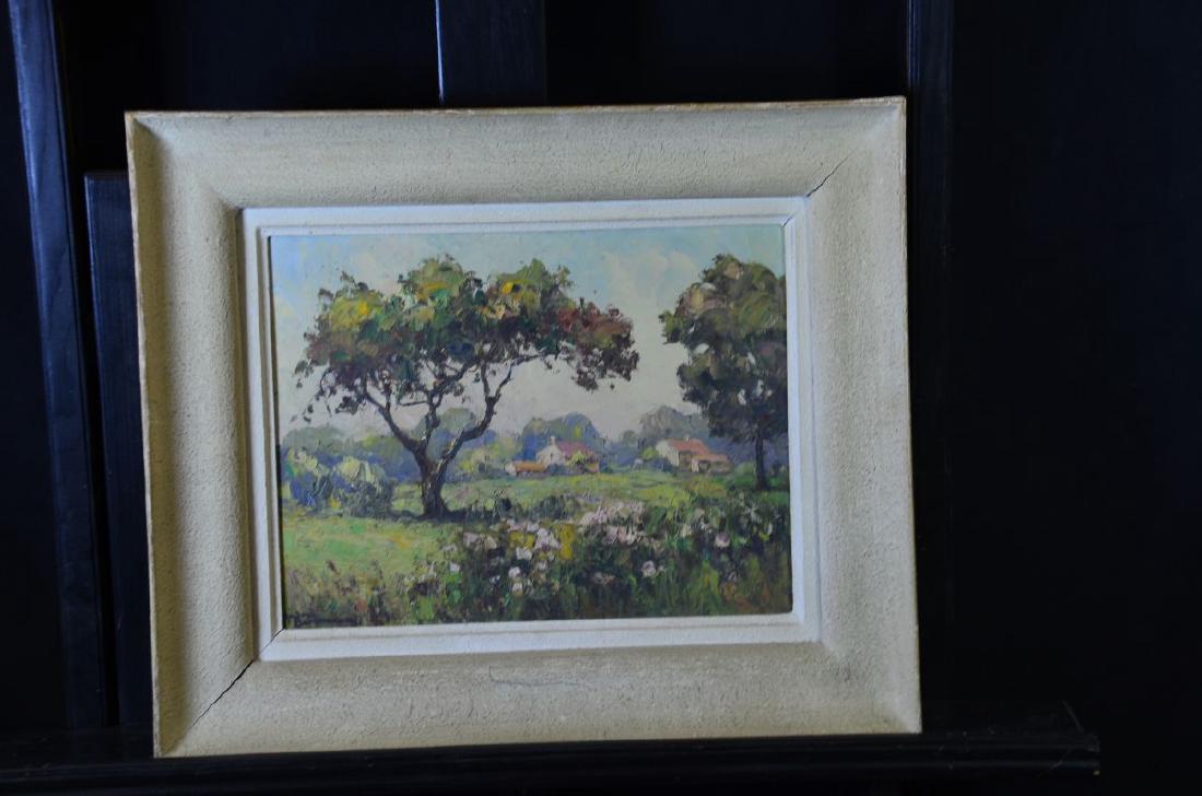 Oil on wood Hameau de Beaubourg (France), signed André: Oil on wood Hameau de Beaubourg (France), signed André Beronneau. 26 x 34cm. Deutsch: Öl auf Holz Hameau de Beaubourg (Frankreich), signiert André Beronneau. 26 x 34cm.