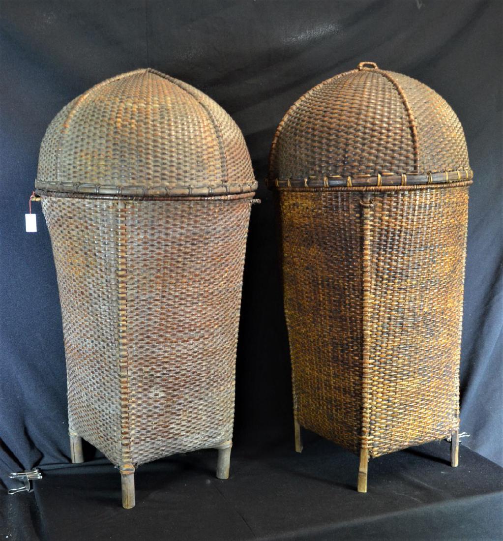 Lot de 2 paniers en osier pour aliments sur quatre (1 of 2)