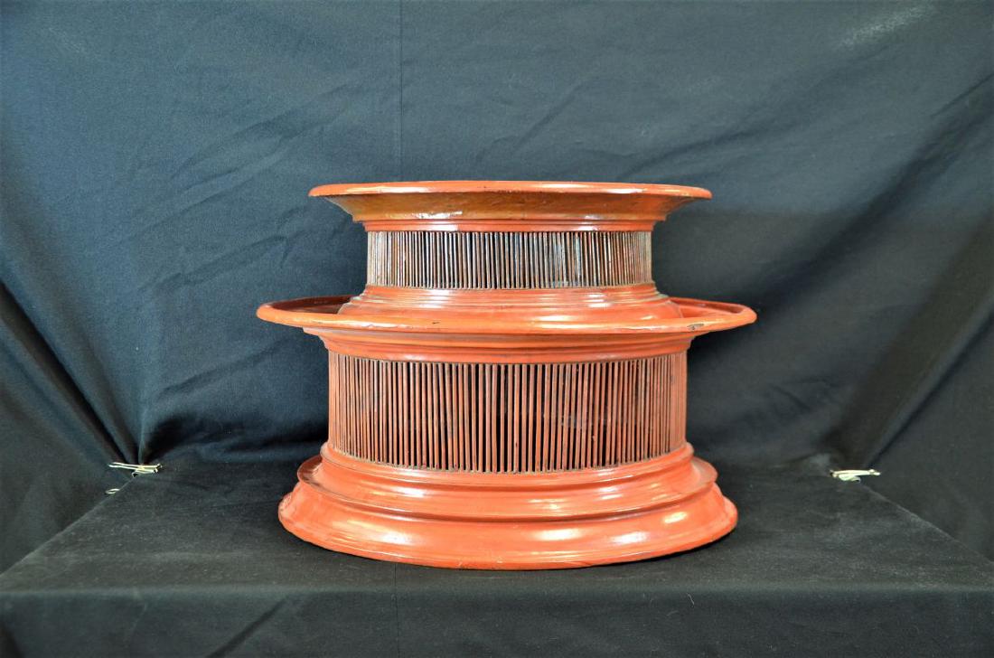 Ensemble de 2 boîtes d’offrandes, Thailande env. 1950. (1 of 5)