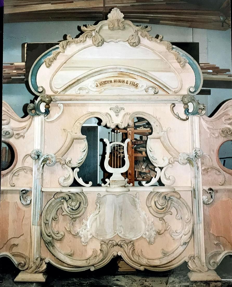 64 Key Vander Beken Fairground Organ: Julius Bartholomeus Vander Beken was born in 1868. He received the training in building mechanical organs at the works of Louis Francois Hooghuys. In 1909 the family left Geraardsbergen and lived in E