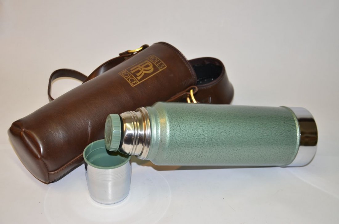 Thermos and Vinyl Carrying Case with Rolls-Royce Logo (1 of 1)