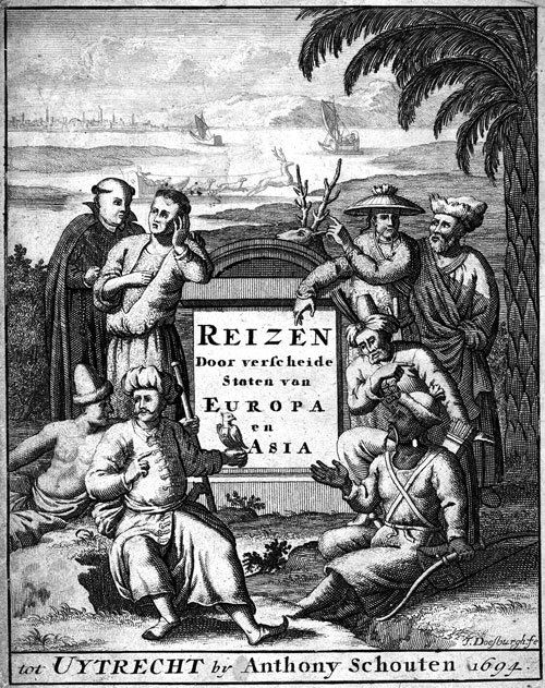 Avril, Philippe: Reize door verscheidene Staten. Utr: Avril, Philippe. Reize door verscheidene Staten van Europa en Asia, als Turkyen, Persien, Armenien, het Zuider-Tartaryen, Muscovien, Poolen, beide de Pruissens en Moldavien. Gedaan zedert den Jaare 16