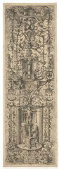 Hopfer, Daniel: Der gekreuzigte Christus in einer: Der gekreuzigte Christus in einer Nische. Eisenradierung. 22,5 x 14,8 cm. B. 13, Hollstein 18 II. Sehr guter, wenngleich leicht ungleichmäßiger Druck mit leichtem Plattenton und Wischkritzeln, sowie