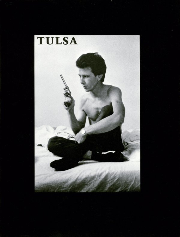 Clark, Larry: Tulsa: Tulsa. With 59 black and white photographs. 31 x 23,5 cm. Original black cloth with illustrated dust jacket (tears in edges, larger one at back, creases). New York, Lustrum, 1971. First edition of &qu