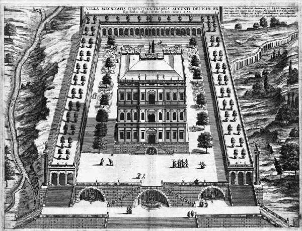 Kircher, Athanasius: Latium, id est Nova et parall: Kircher, Athanasius. Latium, id est Nova et parallela Latii tum veteris tom novi descriptio. 10 Bl., 263 S., 4 Bl. Mit prachtvollem Frontispiz v. Romeyn de Hooghe, gest. Porträt, 26 tls. gefalt. 