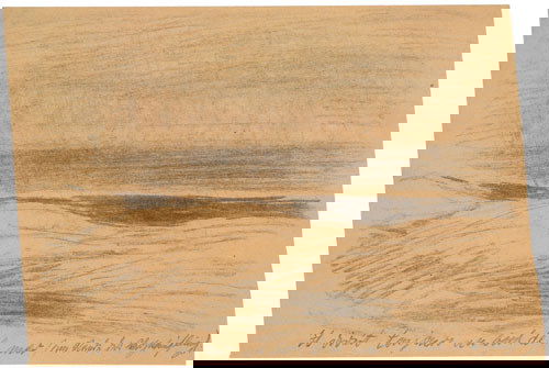 Heldt, Werner: Il vivait toujours au bord de la m: "Il vivait toujours au bord de la mer (am Rand der Verzweiflung)". Kohle und Fettkreide auf Velin. 20,8 x 29,5 cm. Um 1930. Seel 212. Auf der Rahmenrückwand mit dem von Eberhard Seel signie