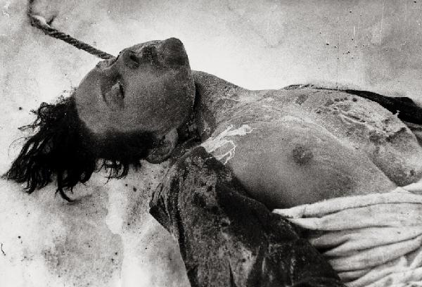 Unknown Photographer: Soja A. Kosmodemjanskaja: The Soviet partisan Soja Anatoljewna Kosmodemjanskaja who was tortured and hanged by the Germans Nov. 29, 1941. 1941/printed later. Ferrotyped gelatin silver print. 20 x 29 cm. Mounted to board (sligh