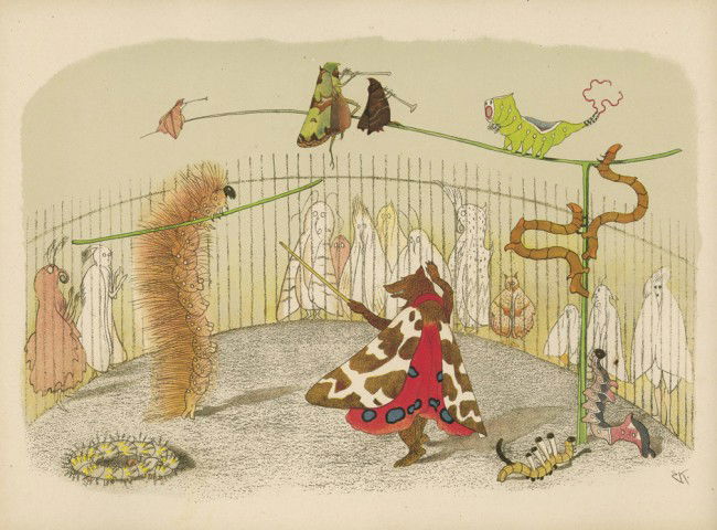 Kreidolf, Ernst: Sommervögel: Kreidolf, Ernst. Sommervögel. Meinem Freund Albert Welti zugeeignet. 28 Bl. mit illustriertem Titel und 16 ganzseitigen Farblithographien. 25,5 x 34,5 cm. Farbig illustrierter OHleinenband (fleck