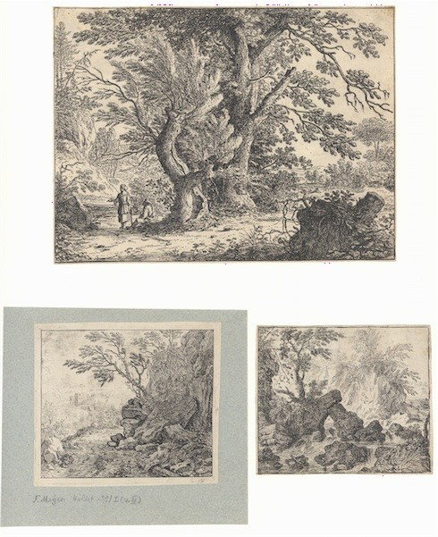 Graphik, 16.-17. Jh.: Ca. 37 Bl.: Ca. 37 Blatt des 16. - 17. Jh. Darunter von und nach: P. Aquila, C. Bos. Caucercken, H. Collaert, Dujardin, A. Everdingen, A. Falcone, Goltzius, Küsell, Meister B. mit dem Würfel, F. Meyer, 