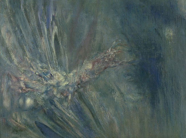 Russolo, Luigi: Abstrakte Komposition: Russolo, Luigi - zugeschrieben. Abstrakte Komposition. Öl auf Hartfaser. 52 x 69,5 cm. Unten links mit der Stempelsignatur. Russolo war ein enger Freund von Filippo Tommaso Marinetti, dem Begr