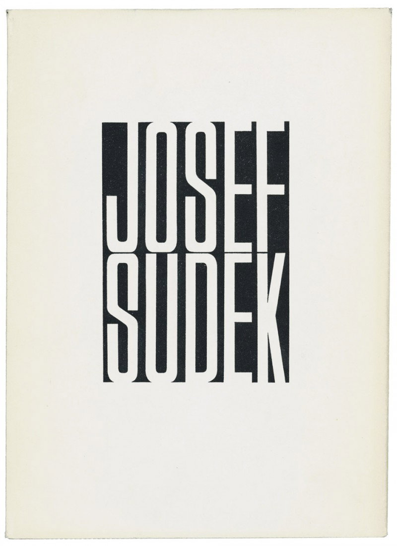 Sudek, Josef: Fotografie: Sudek, Josef. Fotografie. 46 p., 232 plates, 5 l., with 232 photogravure prints, some fold-out images. 24 x 25.5 cm. Original cream-colored cloth with artist's name printed in black on cover and s