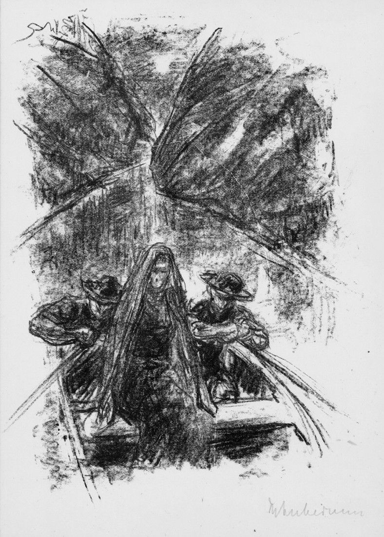 Heine, Heinrich: Der Rabbi von Bacherach: Liebermann, Max. - Heine, Heinrich. Der Rabbi von Bacherach. 58 S., 2 Bl. Mit 17 Original-Lithographien von Max Liebermann sowie beigebundener Extrasuite der Lithographien auf Japan; jedes Blatt diese