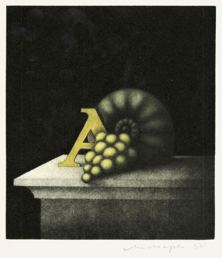 Hölderlin, Friedrich: Brot und Wein: Meckseper, Friedrich. - Hölderlin, Friedrich. Brot und Wein. 10 S. Mit 1 signierten Orig.-Farbradierung von Friedrich Meckseper. 30 x 20 cm. OUmschlag mit Buntpapierbezug. Neu-Isenburg, Edition T