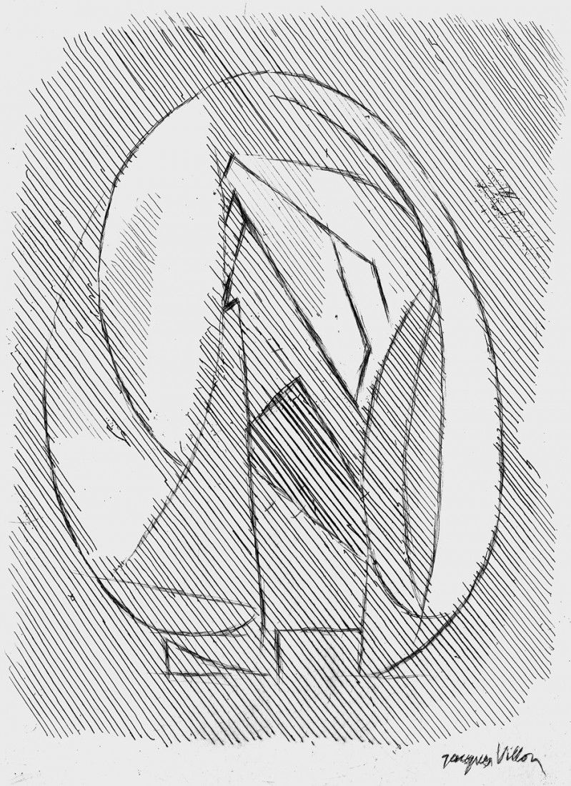 Ghika, Tiggie: La soif du jonc: Villon, Jacques. - Ghika, Tiggie. La soif du jonc. Traduit par Jacques Dupin. 13 nn. Bl. mit 3 ganzseit. Orig.-Kaltnadelradierungen von Jacques Villon. 33,5 x 26 cm. Lose Bogen in OUmschlag. Paris, Ed