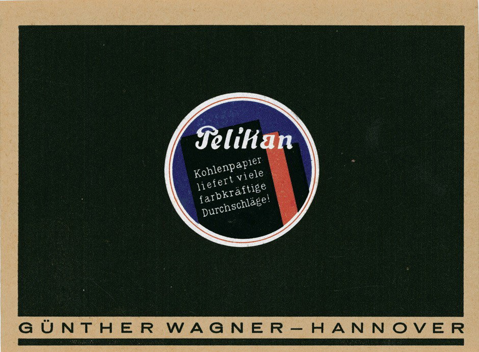 Lissitzky, El: Anzeige für Pelikan-Kohlenpapier: Lissitzky, El. - Pelikan. Werbeanzeige für Pelikan-Kohlenpapier. Mit montiertem kreisrunden und farbigen Mittelstück. 11,5 x 15 cm. Einzelblatt unter Passepartout montiert. Hannover, Gü