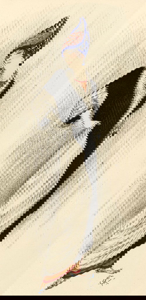 Paquin, Jeanne : L''éventail et la Fourrure: Paquin, (Jeanne). L'Eventail et la Fourrure chez Paquin. Dessins de: Paul Iribe, George Barbier, Georges Lepape. 2 Bl. Titel und Colophon sowie 7 Blatt mit Modedarstellungen im leuchtenden Pochoir