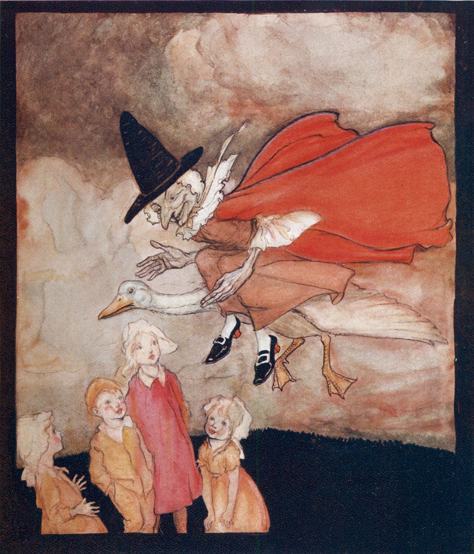 Rackham, Arthur: Mother Goose: Rackham, Arthur. Mother Goose. The old Nursery Rhymes. XI, 160 S. Mit 12 farbigen Tafeln und zahlreichen Textillustrationen von Arthur Rackham. OLeinen (etwas beschabt) mit etwas Rücken- und VDec