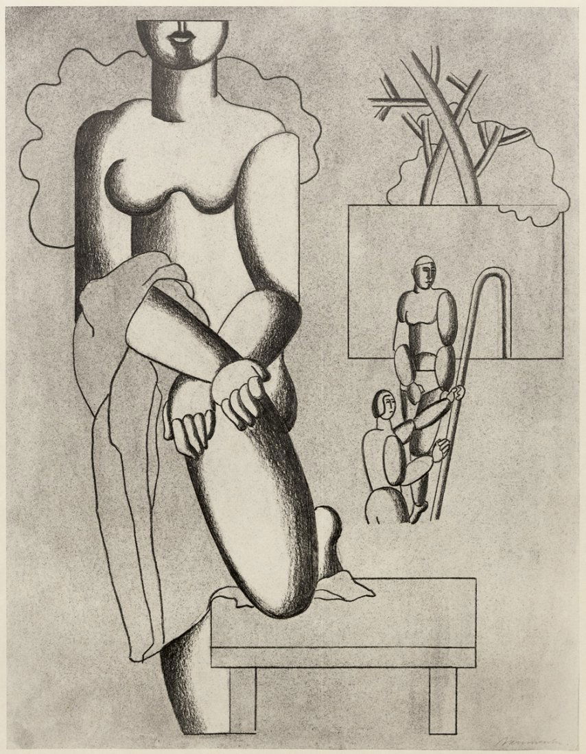 Baumeister, Willi: sport und maschine: Baumeister, Willi. sport und maschine. Typogr. Titel und 20 Blatt Original-Lichtdrucke von Willi Baumeister. 51 x 41 cm. Lose Blatt in Papp-Mappe. Düsseldorf und Berlin, Galerie Flechtheim, 1929.