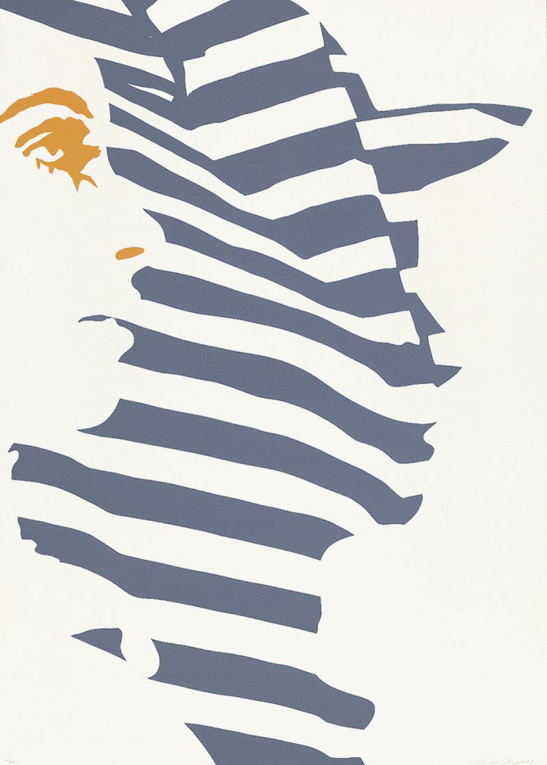 Berges, Werner : Stripes: Stripes. Farbsiebdruck auf glattem Velin. 69,7 x 50 cm (Darstellung- und Blattgröße). Signiert und datiert. Auflage 100 num. Ex. (19)68. Herausgegeben von Klaus Lüpke, Frankfurt/Main. P