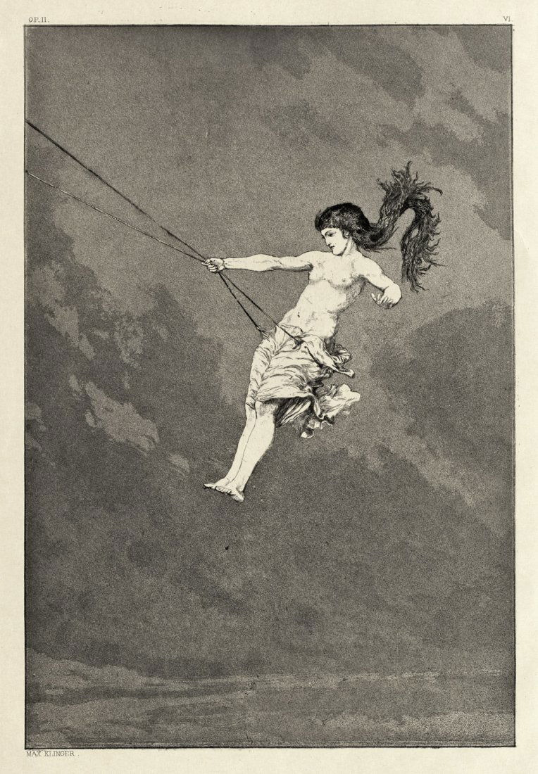 Klinger, Max.: Rettung Ovidischer Opfer: Klinger, Max. Rettung Ovidischer Opfer. Folge von Fünfzehn Blättern. Erfunden und radiert von Max Klinger. Rad.-Werk II. 6. Auflage. Typogr. Titelblatt und 15 Bl. Orig.-Radierungen meist mit