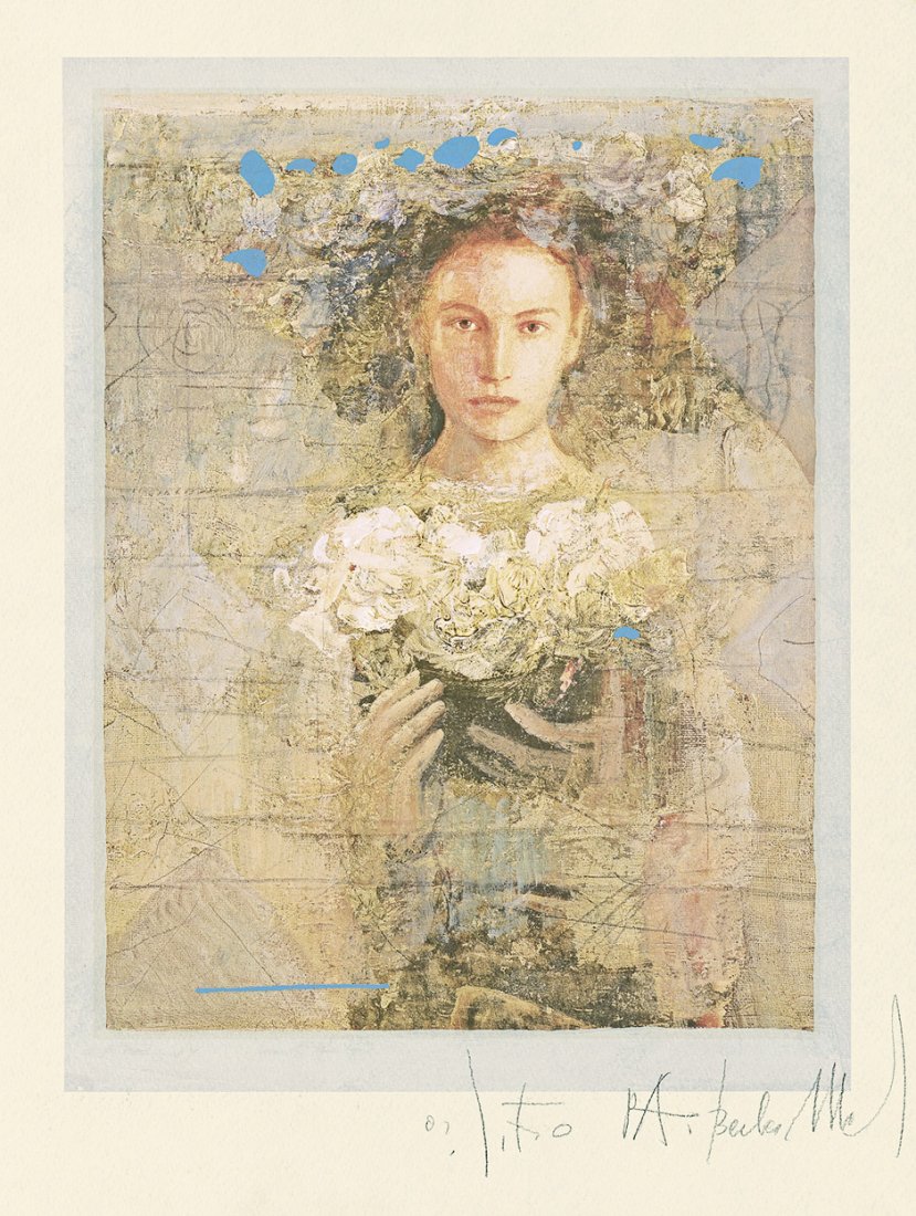 Berber, Mersad: Flora VI: Flora VI. Farboffset auf leichtem, genarbtem Karton, montiert auf kräftigem Karton. 53 x 42 cm (Darstellung und Blattgröße). Signiert und bezeichnet "PA". (1999). Ausgezeichn