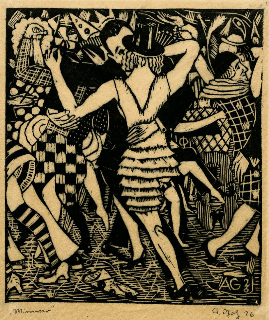 Graphik und Handzeichnungen: Expressionistische G: Ca. zehn Blatt expressionistische Graphik. Teilweise signiert, meist um 1920. Dabei Arbeiten von Otto Hettner, Franz Maria Jansen, Emil Orlik, Karl Schmidt-Rottluff, Richard Seewald.