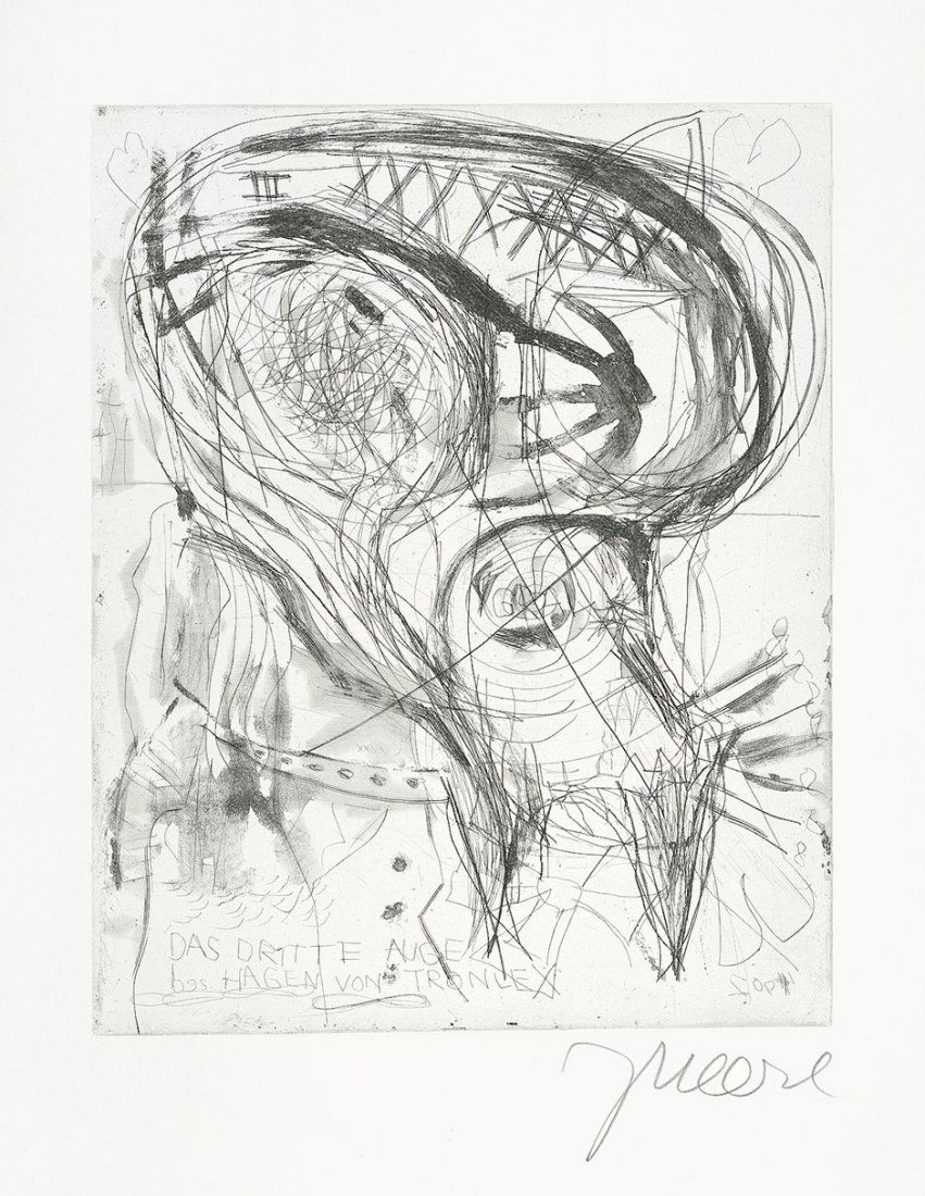 Graphik und Handzeichnungen: Griffelkunst: Griffelkunst. Ca. 15 Bl. Druckgraphik. (1966 - 2008).Dabei Arbeiten von Wolff Buchholz, Stefan Craig, Anne-Mie von Kerkhoven, Max Klinger, Jonathan Meese, Michael Meliam, Inge Pries, Fritz Seitz, Palo