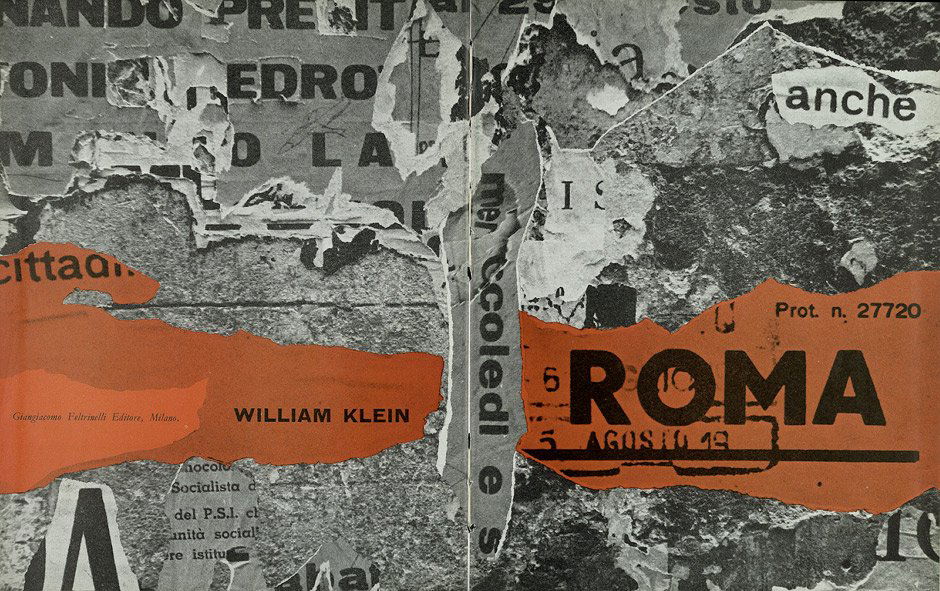 Klein, William: Rome.: Rome. 189 p. With numerous, partly double-page illustrations after photographs by William Klein. 28,2 x 22,6 cm. Original cloth (a little dusty, no dust jacket). (Paris 1959). 802 photo books. p. 388.