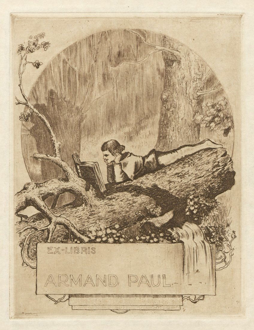 Exlibris-Sammlung: 430 Moderne Exlibris in Mappe. 1852 - Apr 20, 2013