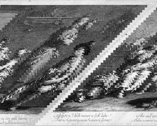 Volpato, Giovanni: Bäuerliche Familie: Bäuerliche Familie. Radierung nach Francesco Maggiotto. 36 x 45 cm. Le Blanc, aus 83-94. Ausgezeichneter Druck mit Rändchen. Leichte Erhaltungsmängel, im Ganzen aber gutes Exemplar. #A