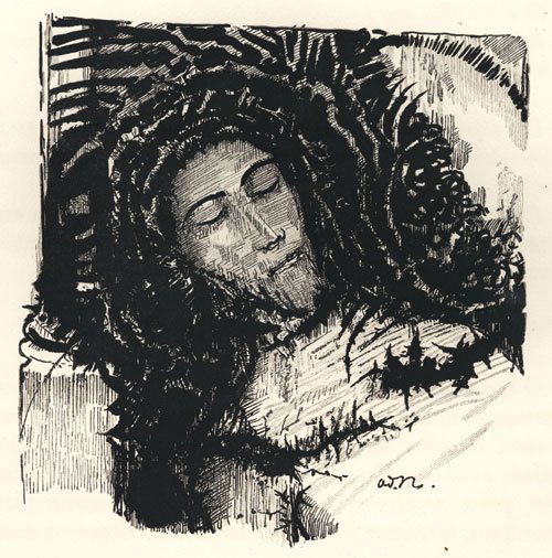 Flaubert, Gustave: La Tentation de Saint Antoine: Redon, Odilon. - Flaubert, Gustave. La Tentation de Saint Antoine. 4 nn. Bl., 250 S., 3 w. Bl. Mit Titel und 14 Textholzstichen von G. Aubert nach Odilon Redon. 45,5 x 34 cm. Lose Doppelbogen in OUmsc