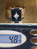 14KT YELLOW GOLD VINTAGE MEN'S RING ONYX AND DIAMOND - 4