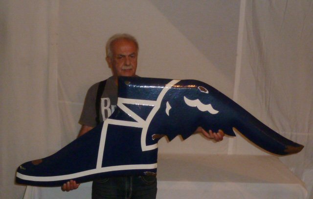 c1930 GoodYear "Mercury Winged Foot" RARE blue 63" (1 of 6)