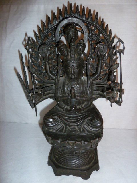 Bronze Hindu effigy "Brahma" Krishna (1 of 8)