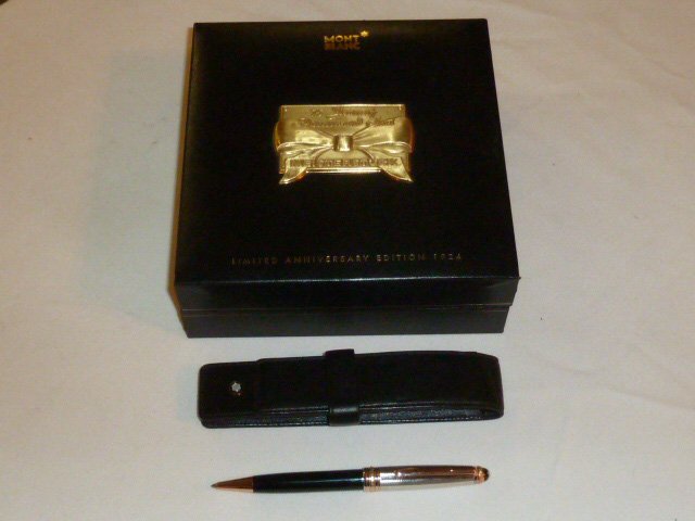 Montblanc pen 75th anniversary silver rose gold in case (1 of 9)