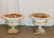 Pair, 3-pc Victorian era cast iron urns
