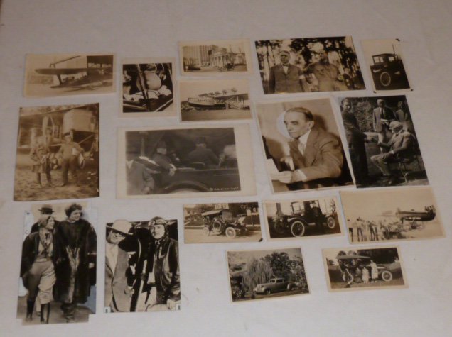 17 vintage photos Lindbergh, Earhart, Edison, etc: AS-FOUND ESTATE CONDITION. Please use photos as part of description. The absence of a condition report does not guarantee excellent condition. Please contact us for an in-hand evaluation or additional