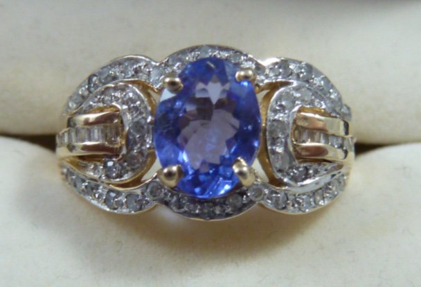 14kt diamond & tanzanite ring (1 of 4)