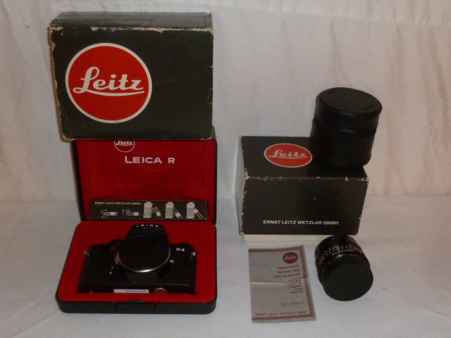 Leica R4 camera , Elmart -R- lens orig boxes NOS (1 of 10)