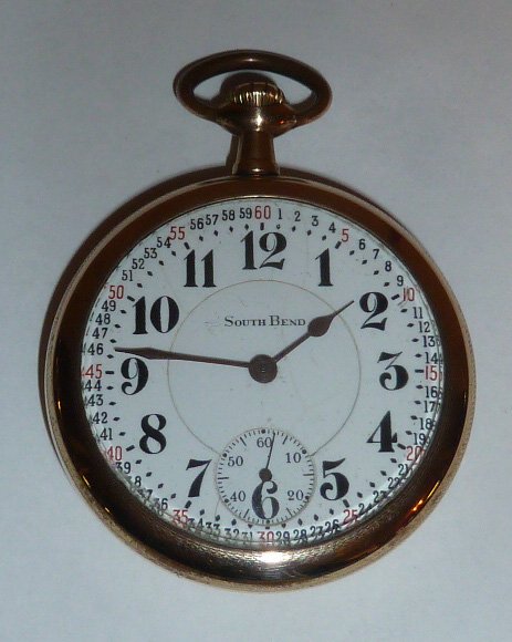 South Bend 21 jewel pocket watch - Studebaker model (1 of 8)