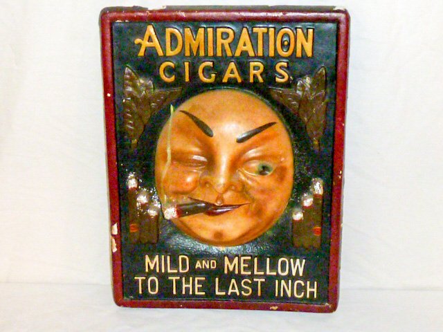 1930's Orig. Admiration Cigars Store Advertising (1 of 10)