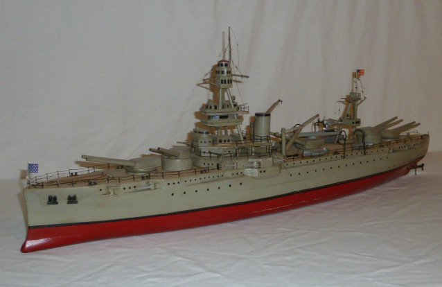1950's Wood Ship Model USS Texan (1 of 12)
