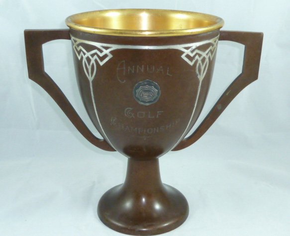 Antique Heintz Sterling on Bronze Golf Trophy (1 of 10)