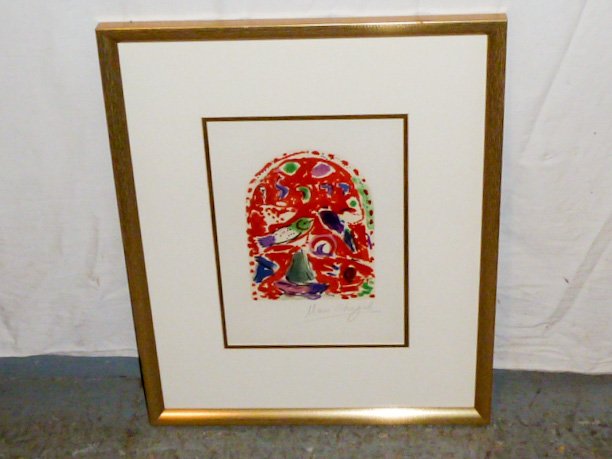Marc Chagall 1887-1985 "Tribe" 1967 Litho Hand Signed: Limited Edition. Image measures 8" by 6". As found estate condition . Please use photos as part of the description. The absence of a condition report does not guarantee excellent condition. Please con