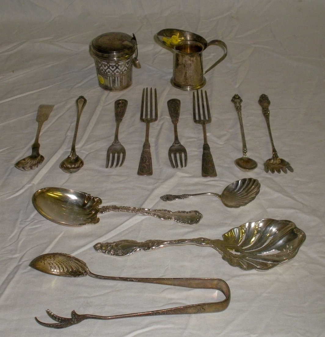 14 Pieces Silver Serving Tiffany Cartier Etc
