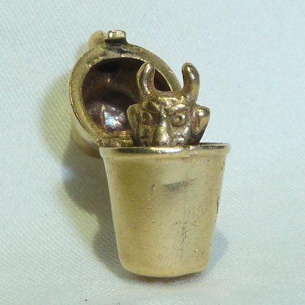 14kt Gold Mechanical Devil Martini Shaker 3-D Charm (1 of 6)