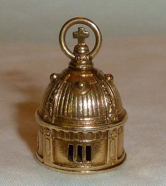 14kt Gold St. Peter's Basilica Cupola 3-D Charm (1 of 6)