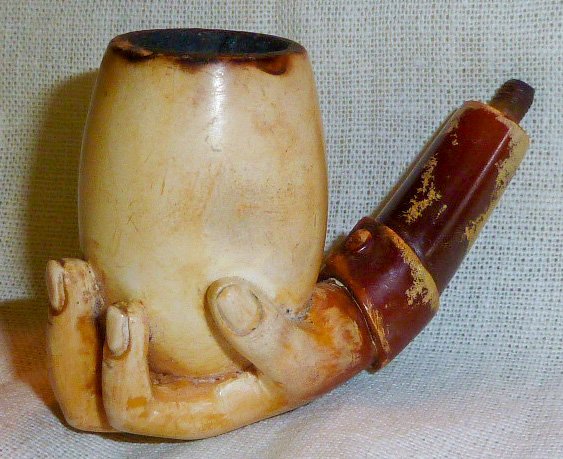 Meerschaum Cuffed Hand Holding A Bowl Estate Pipe (1 of 4)